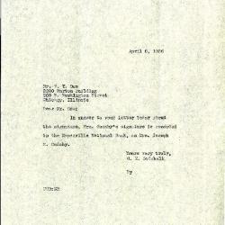 1936/04/04: [C. E. Godshalk] to W. Y. Dow