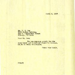 1937/04/05: [C. E. Godshalk] to W. Y. Dow
