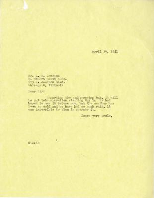 1951/04/24: Clarence E. Godshalk to L. W. Zonsius