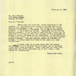 1944/02/04: Clarence E. Godshalk to Paul Franzen